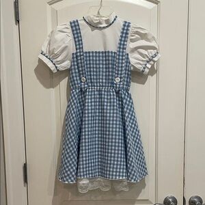 Blue and White Gingham Kids Dorothy Costume Dress. “Wizard of Oz”